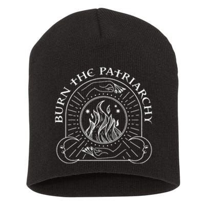 Feminist Witch Burn The Patriarchy Halloween 's Rights Short Acrylic Beanie