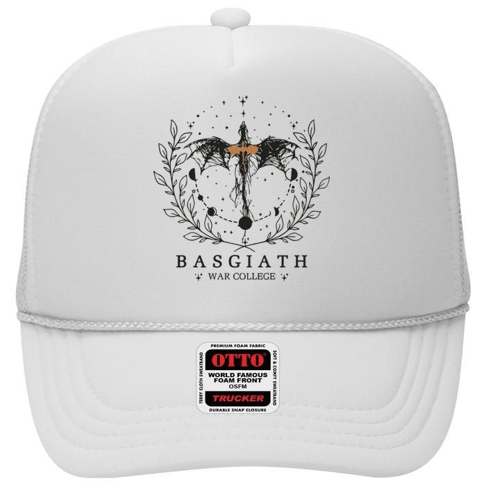 Fourth Wing Basgiath War College Dragon Rider High Crown Mesh Back Trucker Hat