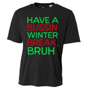 Funny Winter Break Christmas Teacher Last Days School Xmas Cooling Performance Crew T-Shirt