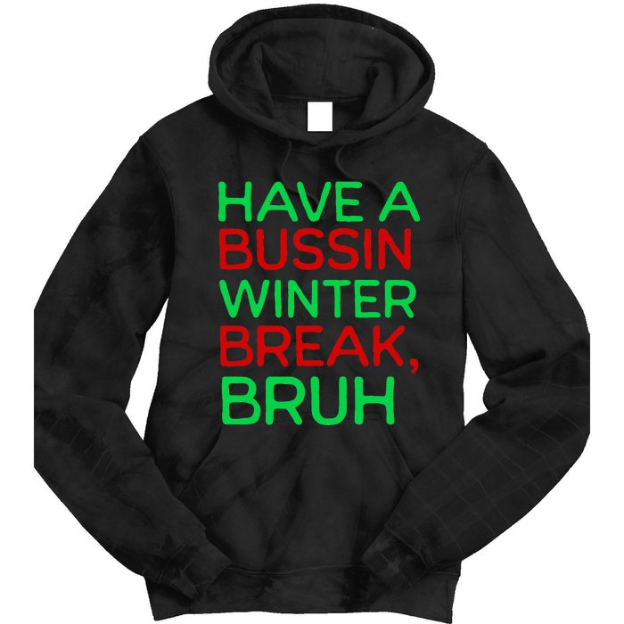 Funny Winter Break Christmas Teacher Last Days School Xmas Tie Dye Hoodie