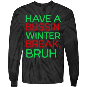 Funny Winter Break Christmas Teacher Last Days School Xmas Tie-Dye Long Sleeve Shirt