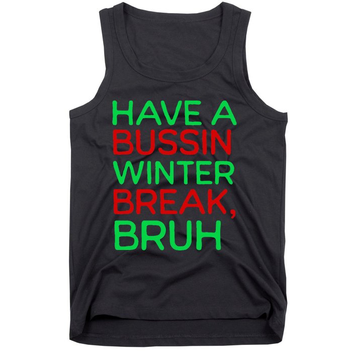 Funny Winter Break Christmas Teacher Last Days School Xmas Tank Top