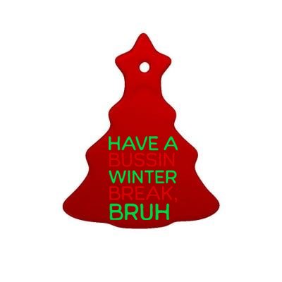 Funny Winter Break Christmas Teacher Last Days School Xmas Ceramic Tree Ornament