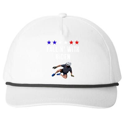 Fallin With Biden Funny Joe Biden Bike Fall Snapback Five-Panel Rope Hat