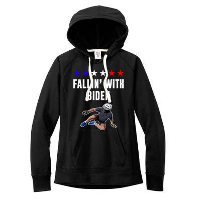 Fallin With Biden Funny Joe Biden Bike Fall Women's Fleece Hoodie