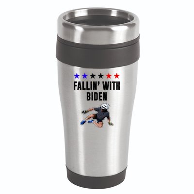 Fallin With Biden Funny Joe Biden Bike Fall 16oz Travel Tumbler