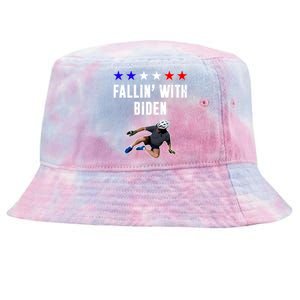 Fallin With Biden Funny Joe Biden Bike Fall Tie-Dyed Bucket Hat