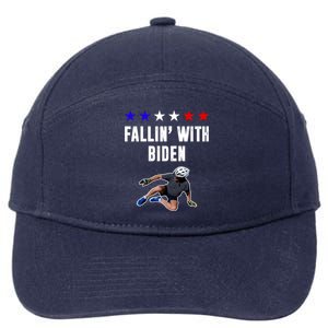 Fallin With Biden Funny Joe Biden Bike Fall 7-Panel Snapback Hat