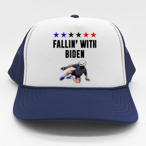 Fallin With Biden Funny Joe Biden Bike Fall Trucker Hat