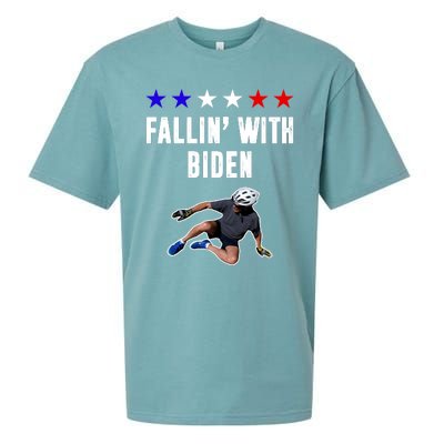 Fallin With Biden Funny Joe Biden Bike Fall Sueded Cloud Jersey T-Shirt