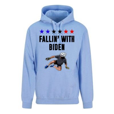 Fallin With Biden Funny Joe Biden Bike Fall Unisex Surf Hoodie