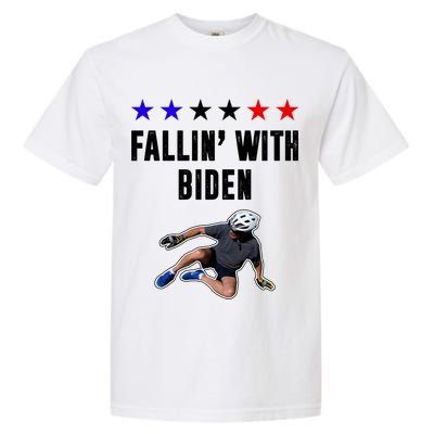 Fallin With Biden Funny Joe Biden Bike Fall Garment-Dyed Heavyweight T-Shirt