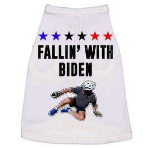 Fallin With Biden Funny Joe Biden Bike Fall Doggie Tank