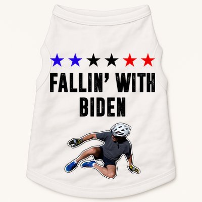 Fallin With Biden Funny Joe Biden Bike Fall Doggie Tank