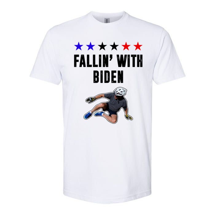 Fallin With Biden Funny Joe Biden Bike Fall Softstyle CVC T-Shirt