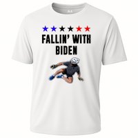 Fallin With Biden Funny Joe Biden Bike Fall Cooling Performance Crew T-Shirt