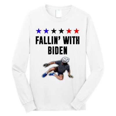 Fallin With Biden Funny Joe Biden Bike Fall Long Sleeve Shirt