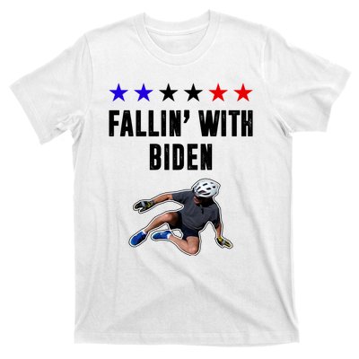 Fallin With Biden Funny Joe Biden Bike Fall T-Shirt