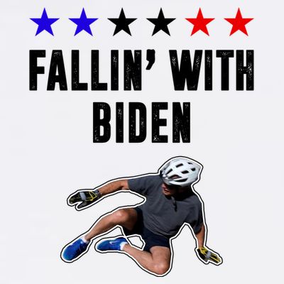 Fallin With Biden Funny Joe Biden Bike Fall T-Shirt