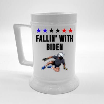 Fallin With Biden Funny Joe Biden Bike Fall Beer Stein