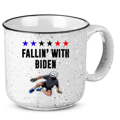 Fallin With Biden Funny Joe Biden Bike Fall 15oz Campfire Ceramic Mug