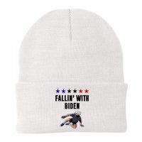 Fallin With Biden Funny Joe Biden Bike Fall Knit Cap Winter Beanie