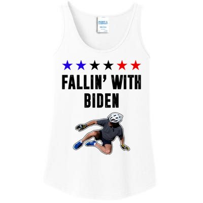 Fallin With Biden Funny Joe Biden Bike Fall Ladies Essential Tank