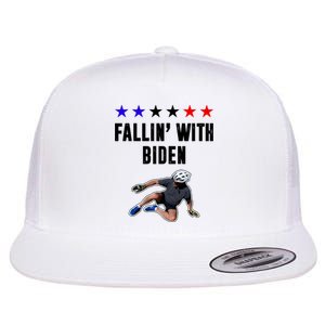 Fallin With Biden Funny Joe Biden Bike Fall Flat Bill Trucker Hat