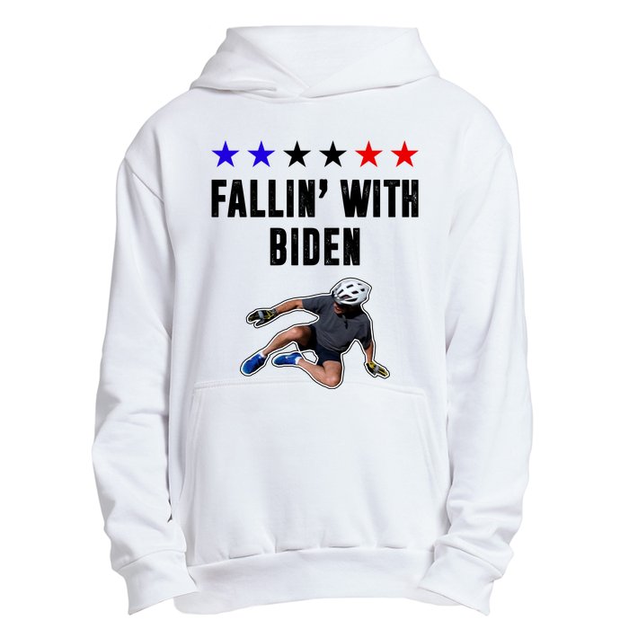 Fallin With Biden Funny Joe Biden Bike Fall Urban Pullover Hoodie