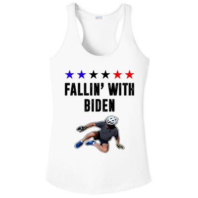Fallin With Biden Funny Joe Biden Bike Fall Ladies PosiCharge Competitor Racerback Tank