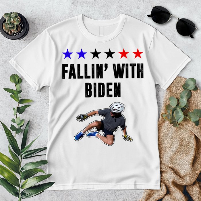 Fallin With Biden Funny Joe Biden Bike Fall Premium T-Shirt