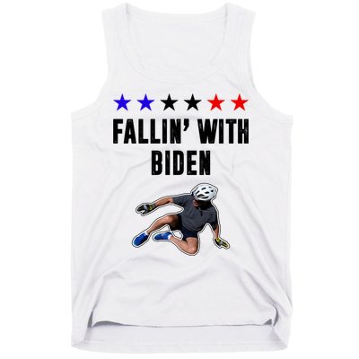 Fallin With Biden Funny Joe Biden Bike Fall Tank Top