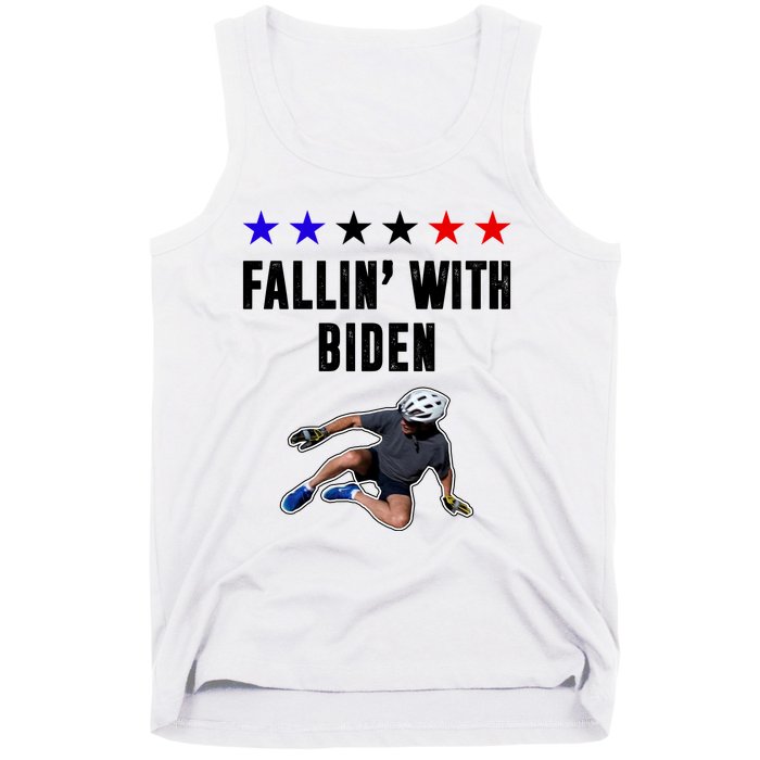 Fallin With Biden Funny Joe Biden Bike Fall Tank Top