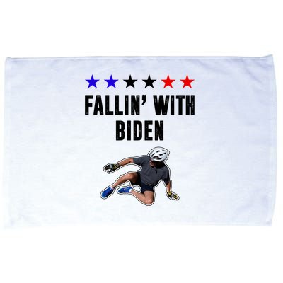 Fallin With Biden Funny Joe Biden Bike Fall Microfiber Hand Towel