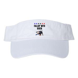 Fallin With Biden Funny Joe Biden Bike Fall Valucap Bio-Washed Visor