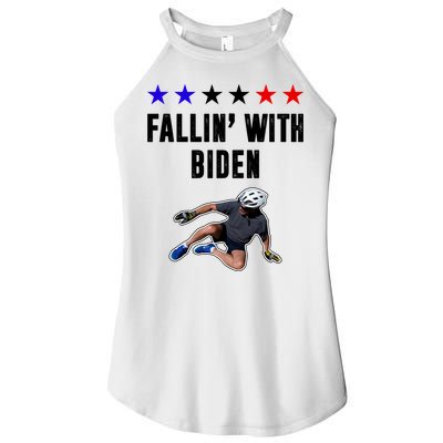 Fallin With Biden Funny Joe Biden Bike Fall Women's Perfect Tri Rocker Tank