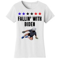 Fallin With Biden Funny Joe Biden Bike Fall Women's T-Shirt