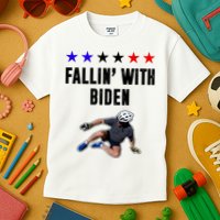 Fallin With Biden Funny Joe Biden Bike Fall Kids T-Shirt