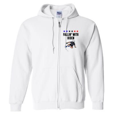 Fallin With Biden Funny Joe Biden Bike Fall Full Zip Hoodie