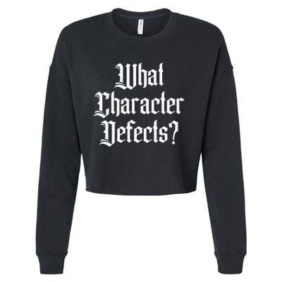 Funny What Character Defects Aa Na Sober Addiction Recovery Cropped Pullover Crew