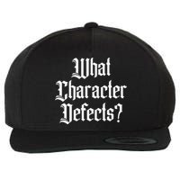 Funny What Character Defects Aa Na Sober Addiction Recovery Wool Snapback Cap