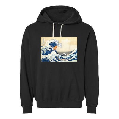 Funny Wave Capybara Surfing Rodent Garment-Dyed Fleece Hoodie