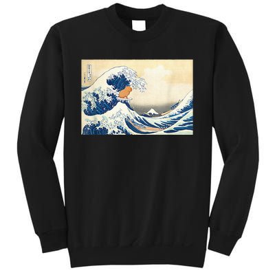 Funny Wave Capybara Surfing Rodent Sweatshirt