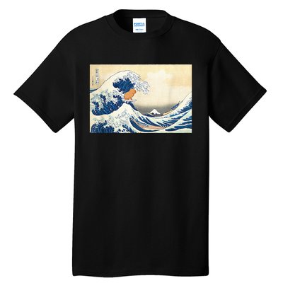 Funny Wave Capybara Surfing Rodent Tall T-Shirt