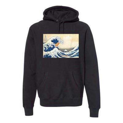 Funny Wave Capybara Surfing Rodent Premium Hoodie