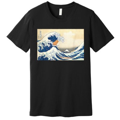 Funny Wave Capybara Surfing Rodent Premium T-Shirt