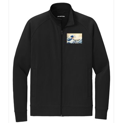 Funny Wave Capybara Surfing Rodent Stretch Full-Zip Cadet Jacket