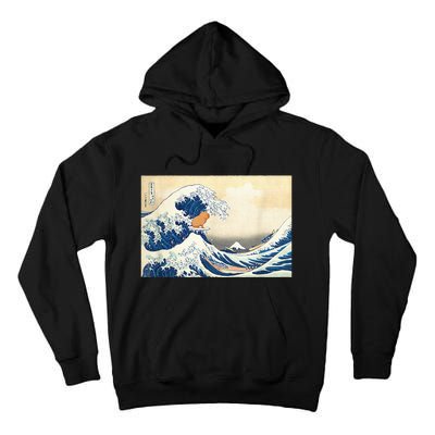 Funny Wave Capybara Surfing Rodent Tall Hoodie