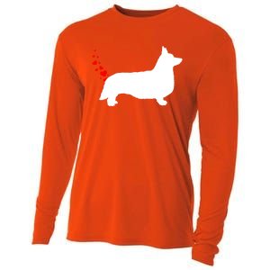 Funny Welsh Corgi Dog Owner Valentines Day Heart Farts Gift Cooling Performance Long Sleeve Crew