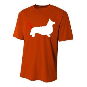 Funny Welsh Corgi Dog Owner Valentines Day Heart Farts Gift Performance Sprint T-Shirt